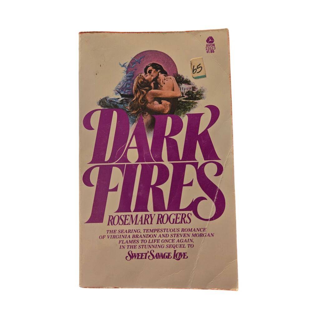 Rosemary Rogers DARK FIRES Vintage Erotic Historical Romance Vtg 0380004259